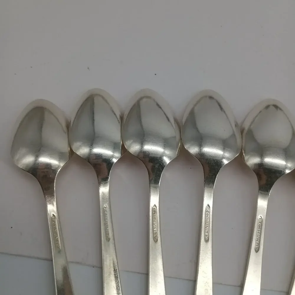 8X Tsp Oneida CORONATION Silverplate Teaspoons Flatware